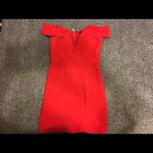 Red Sweetheart Neckline Cocktail Dress